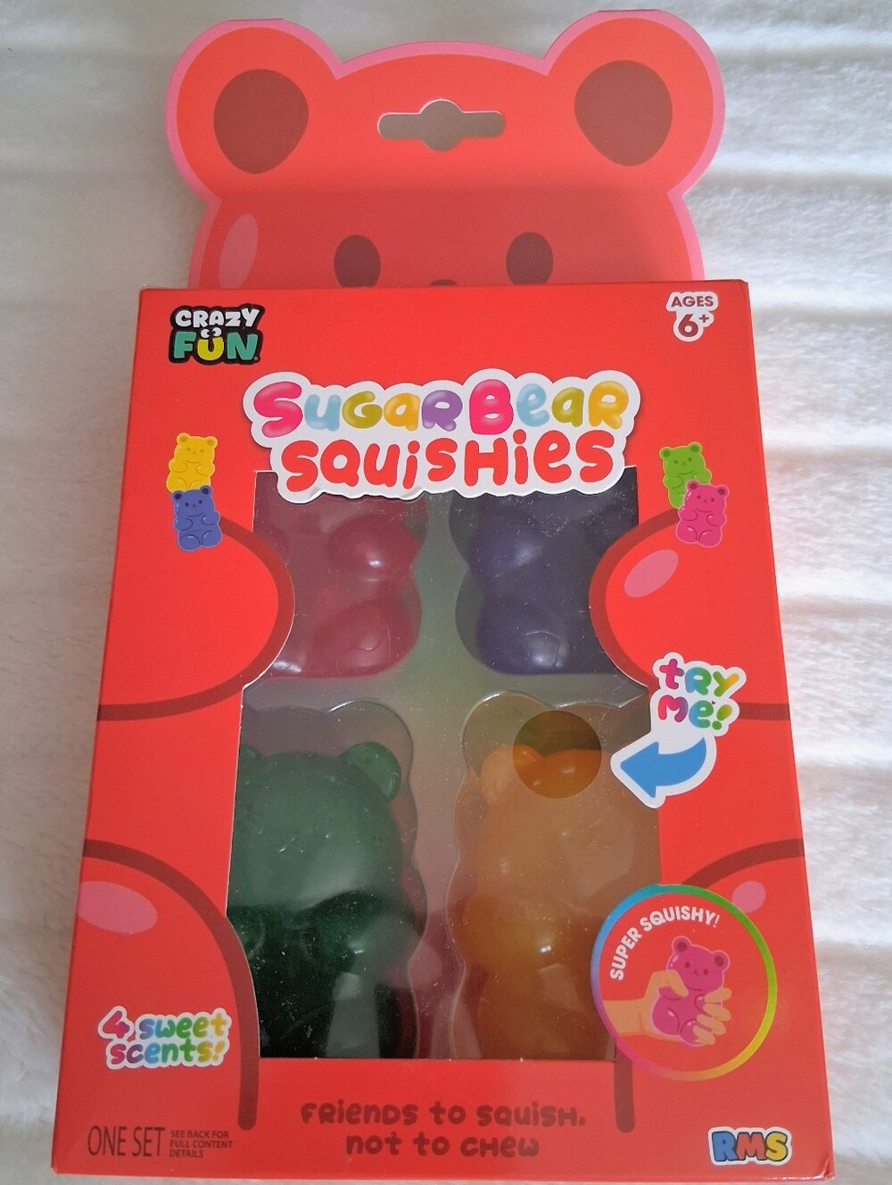 RMS 4PK Sugar Bear Scented Squishies